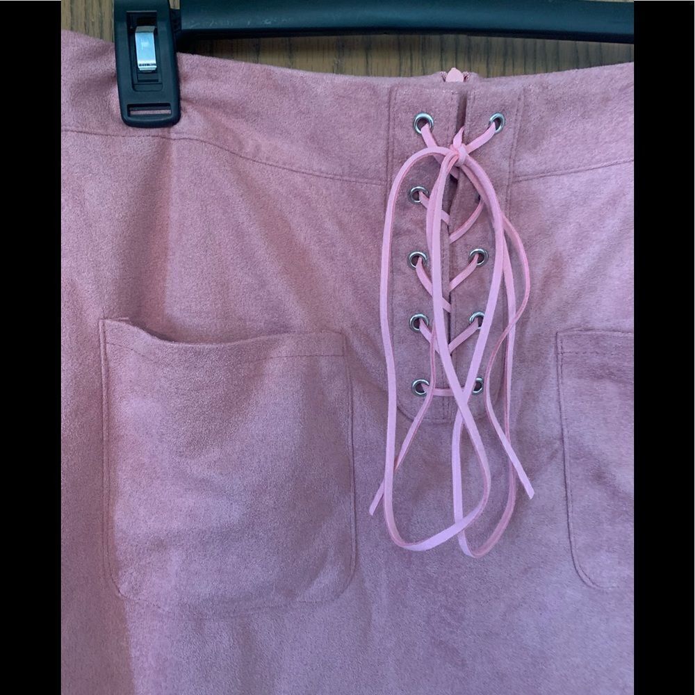 Suede lace-up skirt - Picture 4 of 5